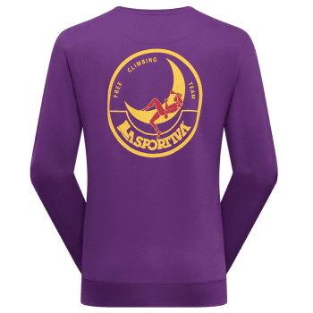 Tricou cu mânecă lungă La Sportiva CLIMBING ON THE MOON Sweatshirt Men Viola/Giallo