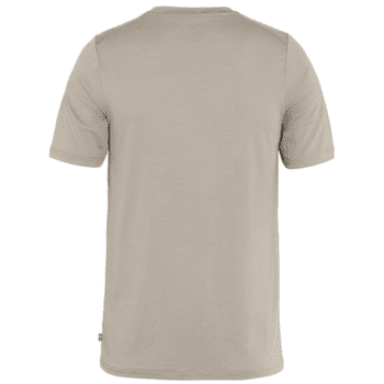 Tricou cu mânecă scurtă Fjällräven Abisko Wool Logo SS Men Light Fossil
