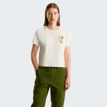 Tricou cu mânecă scurtă The North Face Flora Embro Regular Short Sleeve Tee-Graphic Women WHITE DUNE