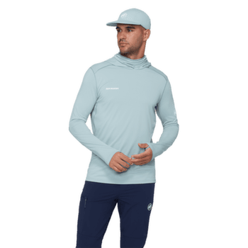 Tricou cu mânecă lungă Mammut SELUN FL SUN HOODY MEN nebla