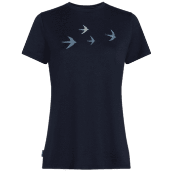 Tricou cu mânecă scurtă Icebreaker Merino 150 Tech Lite SS Tee Bird Transit Women Midnight Navy