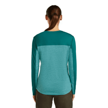 Tricou cu mânecă lungă Icebreaker Merino 125 Cool-Lite™ Sphere LS Tee Colour Block Women GRAPHITE HTHR/GRAPHITE/CB