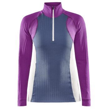 Tricou cu mânecă lungă Craft Active Extreme X Zip LS Women béžová s modrou