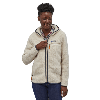 Hanorac Patagonia Retro Pile Hoody Women Natural w/Ellwood Green