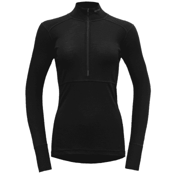 Tricou cu mânecă lungă Devold Lauparen Merino 190 Zip Neck Women 950A BLACK