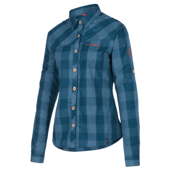 Cămașă cu mânecă lungă La Sportiva ANDES LS SHIRT Women Storm Blue/Cherry Tomato