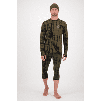 Tricou cu mânecă lungă Mons Royale Cascade Merino Flex 200 LS Olive Tie Dye