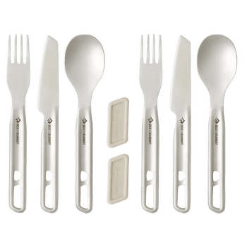 Tacâmuri Sea to Summit Detour Stainless Steel Cutlery Set - [2P] [6 Piece] Stainless Steel Grey