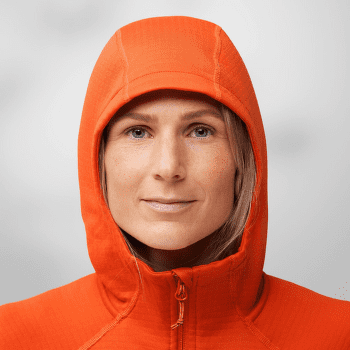 Hanorac Fjällräven Abisko Grid Fleece Hoodie Women Breeze Blue