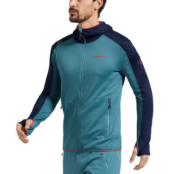 Hanorac La Sportiva UPENDO HOODY Men Tropic Blue/Cherry Tomato