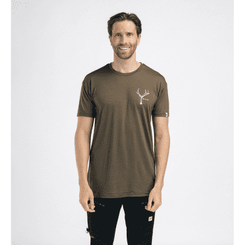 Tricou cu mânecă scurtă Aclima LightWool Tee Print Horn Men Tarmac