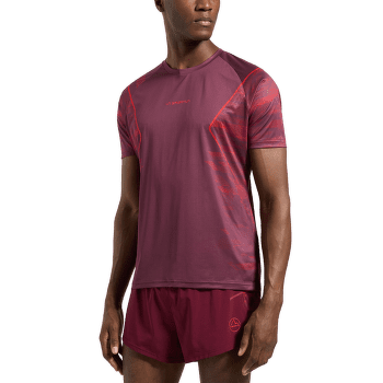 Tricou cu mânecă scurtă La Sportiva PACER T-SHIRT Men Redwood/Mountain Red