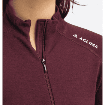 Tricou cu mânecă lungă Aclima WarmWool Mock Neck Shirt Women Jet Black