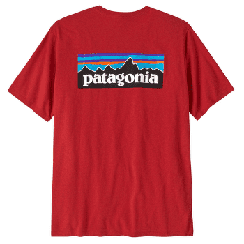 Tricou cu mânecă scurtă Patagonia P-6 Logo Responsibili Tee Men Amanita Red