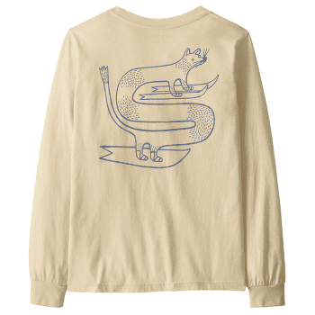 Tricou cu mânecă lungă Patagonia Long-Sleeved Graphic T-Shirt Kids Skisel: Undyed Natural