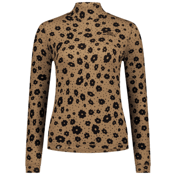 Tricou cu mânecă lungă Mons Royale Cascade Merino Base Layer Mock Neck Long Sleeve Women Aoraki Lily Toffee