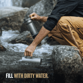 Filtru Grayl GeoPress Purifier Titanium Bottle Covert Black