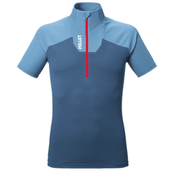 Tricou cu mânecă scurtă Millet KAMET TS ZIP SS Men CORONET BLUE/SAPHIR