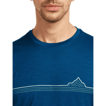 Tricou cu mânecă scurtă Icebreaker Merino 150 Tech Lite SS Tee Range Stripes Men ATLANTIS