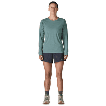Tricou cu mânecă lungă Patagonia Long-Sleeved Cap Cool Daily Shirt  - Boardshort Logo Women Blue Sage - Light Blue Sage X-Dye