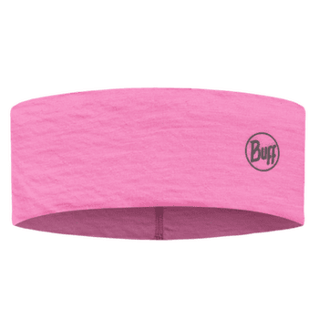 Bandă pentru cap Buff Lightweight Merino Wool Headband SOLID FLUOR FUCHSIA