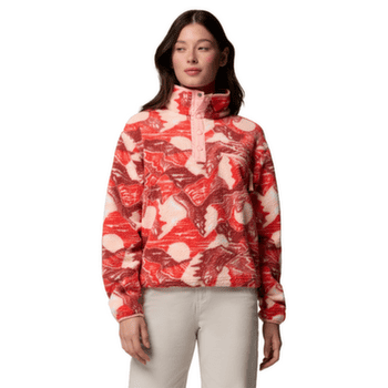 Hanorac Columbia Helvetia™ II Printed Cropped Half Snap Women Poppy Red, Sunscape 606