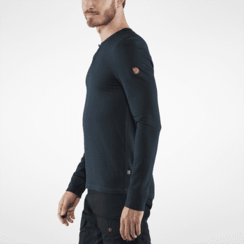Tricou cu mânecă lungă Fjällräven Singi Merino Henley Men Dark Navy