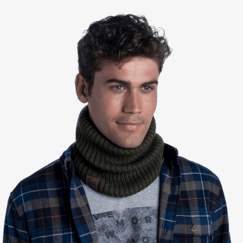 Bandă pentru gât Buff Knitted Neckwarmer Norval Graphite NORVAL MIDNIGHT