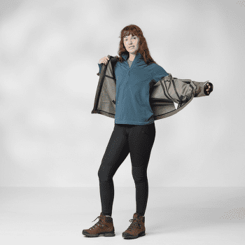 Hanorac Fjällräven Abisko Lite Fleece Half Zip Women Dark Navy