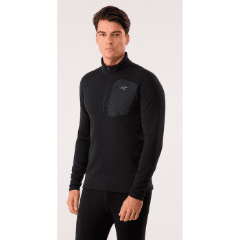 Tricou cu mânecă lungă Arcteryx Rho Heavyweight Zip Neck Men Black