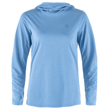 Tricou cu mânecă lungă Fjällräven Abisko Sun-hoodie Women Ultramarine
