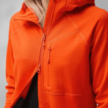 Hanorac Fjällräven Abisko Grid Fleece Hoodie Women Breeze Blue