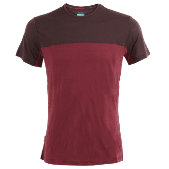 Tricou cu mânecă scurtă Icebreaker Merino 125 Cool-lite™ Sphere III SS Tee Colour Block Men PORT/BITTERSWEET/CB