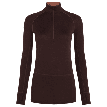 Tricou cu mânecă lungă Icebreaker 260 ZoneKnit™ LS Half Zip Women BITTERSWEET/CEDAR WOOD/CB