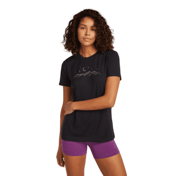 Tricou cu mânecă scurtă Icebreaker Merino 150 Tech Lite SS Tee Sparkling Stars Women BLACK