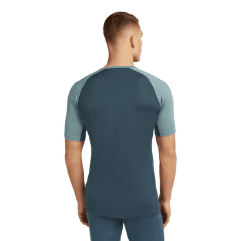 Tricou cu mânecă scurtă Icebreaker Merino Blend 125 ZoneKnit™ SS Crewe Men ABYSS/BLUE ASH/CB