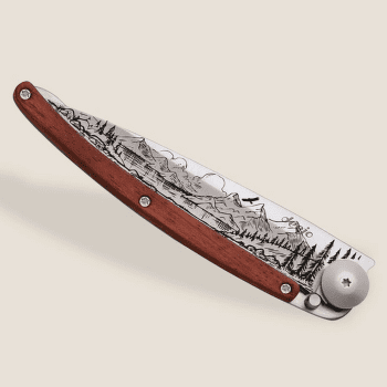 Cuțit Deejo Mountain 37g, Coral Wood
