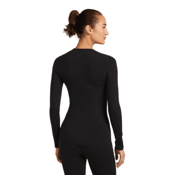 Tricou cu mânecă lungă Icebreaker Merino 260 ZoneKnit™ Seamless LS Crewe Women BLACK