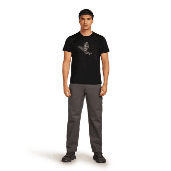 Tricou cu mânecă scurtă Icebreaker Merino 150 Tech Lite SS Tee Skiing Yeti Men BLACK