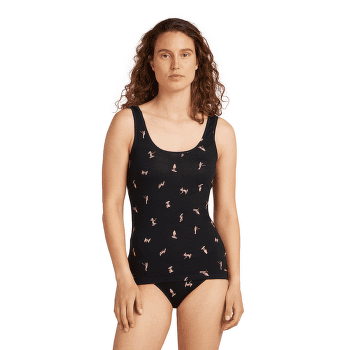 Maiou Icebreaker Merino 150 Siren Tank Snow Day women BLACK/ACID PINK/AOP