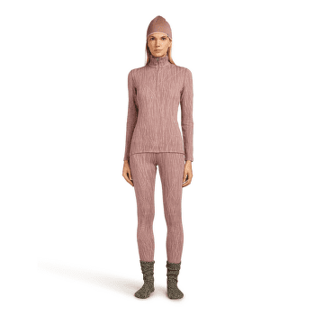 Tricou cu mânecă lungă Icebreaker Merino 260 Tech Vertex LS Half Zip Delta Lines AOP Merino SUMMIT/BLUSH/J