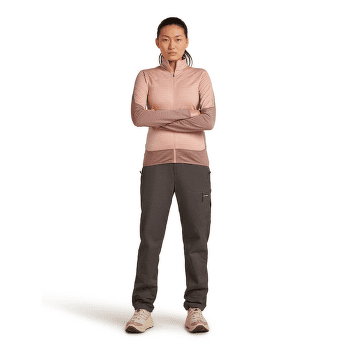 Hanorac Icebreaker Merino Blend 300 RealFleece™ Descender LS Zip Women SUMMIT/BLUSH/CB