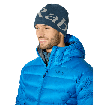Căciuli Rab Logo Beanie Tempest Blue/Light Zinc