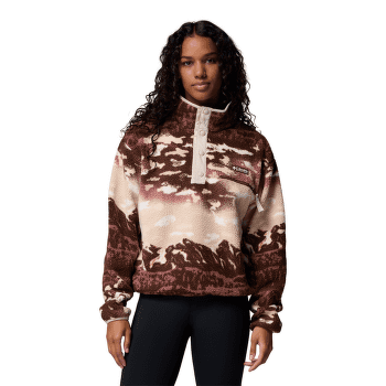 Hanorac Columbia Helvetia™ II Printed Cropped Half Snap Women Tobacco Sisters, Dark Stone 256