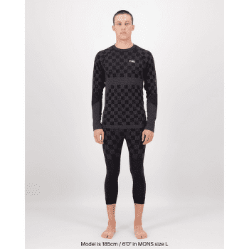 Colanți Mons Royale Ascender Merino Seamless 3/4 Legging Men Forged Iron / Black