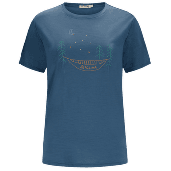 Tricou cu mânecă scurtă Aclima LightWool 140 Classic Tee Forest Women Blue Fusion