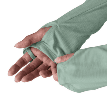 Tricou cu mânecă lungă Patagonia Long-Sleeved Cap Cool Sun Shirt Women Nouveau Green - Blue Sage X-Dye