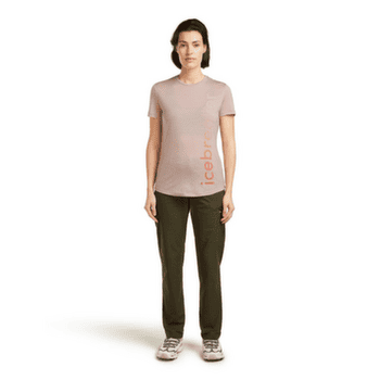 Tricou cu mânecă scurtă Icebreaker Merino Blend 125 Cool-Lite Sphere SS Tee IB Vertical Women PINK QUARTZ