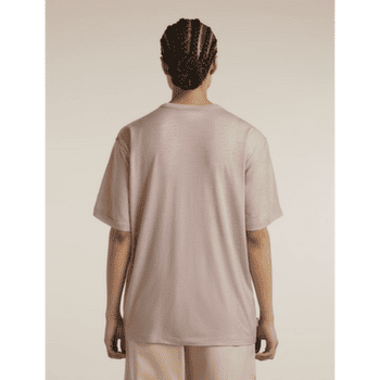 Tricou cu mânecă scurtă Icebreaker Merino 150 Tech Lite SS Relaxed Tee Mountain Shift Women PINK QUARTZ