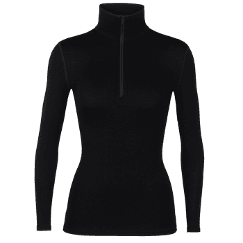 Tricou cu mânecă lungă Icebreaker Tech LS Half Zip Women (104390) Black001